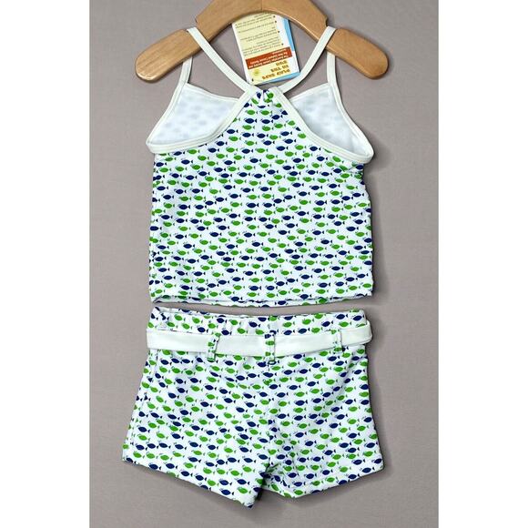 NWT Snapper Rock Girls 3/4 *READ* Two-Piece Fish Tank/Shorts UPF 50+ Swimsuit - Picture 3 of 6